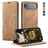 CaseMe 013 Housse iPhone Air Etui Porte-Monnaie - Marron