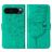 Mobigear Butterfly Housse Google Pixel 9 Pro Etui Porte-Monnaie - Vert