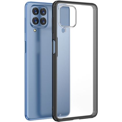Mobigear Shockproof Coque Samsung Galaxy M53 Coque arrière Rigide - Transparent / Noir