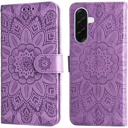 Mobigear Sunflower Housse Samsung Galaxy A37 Etui Porte-Monnaie - Violet