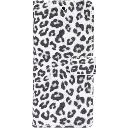 Mobigear Leopard Housse Samsung Galaxy S21 Etui Porte-Monnaie - Blanc