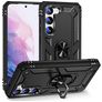 Mobigear Armor Ring Coque Samsung Galaxy S23 Plus Coque arrière Rigide Anti-Chocs avec Anneau-Support - Noir