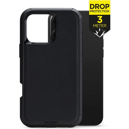 Mobilize Defender Coque iPhone 16 Pro Max Coque arrière Rigide Anti-Chocs - Noir