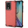 Mobigear Honeycomb Coque Huawei P40 Pro Coque arrière Rigide Anti-Chocs - Rouge