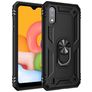 Mobigear Armor Ring Coque Samsung Galaxy A01 Coque arrière Rigide Anti-Chocs avec Anneau-Support - Noir