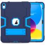 Mobigear ShieldStand Coque iPad 11 (2025) Coque arrière en Plastique rigide,Silicone + Support Amovible - Bleu / Bleu Marin