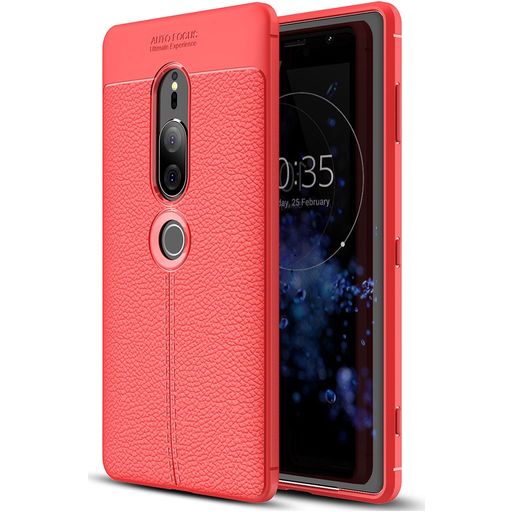 Mobigear Luxury Coque Sony Xperia XZ2 Premium Coque arrière en TPU Souple - Rouge