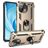 Mobigear Armor Ring Coque Xiaomi Mi 11 Lite Coque arrière Rigide Anti-Chocs avec Anneau-Support - Or
