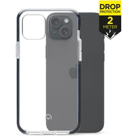 Mobilize Shatterproof Coque iPhone 15 Plus Coque arrière Rigide Anti-Chocs - Transparent / Noir