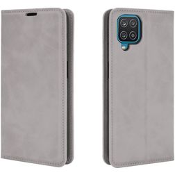 Mobigear Retro Slim Housse Samsung Galaxy A12 Etui Porte-Monnaie - Gris