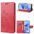 Mobigear Flowers Housse OPPO A17 Etui Porte-Monnaie - Rouge
