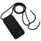 Mobigear Lanyard iPhone 15 Pro Coque avec cordon en Silicone - Noir