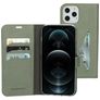 Mobiparts Classic Wallet Housse iPhone 12 Pro Max Etui Porte-Monnaie - Stone Green