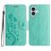 Mobigear Flowers Housse iPhone 16 Etui Porte-Monnaie - Vert