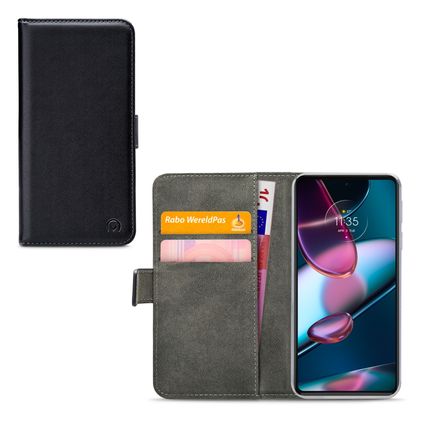 Mobilize Classic Gelly Wallet Housse Motorola Edge X30 Etui Porte-Monnaie - Noir
