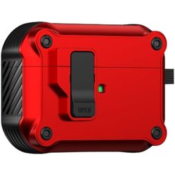 Mobigear Armor Clip Coque Apple AirPods Pro 1 Coque Rigide - Rouge