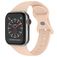 Mobigear Sport Dual Bracelet Silicone Apple Watch Fermeture à clou et passant - 49/46/45/44 mm - Rose pastel