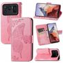 Mobigear Butterfly Housse Xiaomi Mi 11 Ultra Etui Porte-Monnaie - Rose