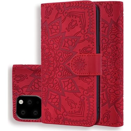 Mobigear Mandala Housse iPhone 11 Etui Porte-Monnaie - Rouge