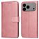 Mobigear Wallet Housse iPhone 17 Pro Max Etui Porte-Monnaie - Rose doré