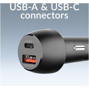 Mobilize - Double USB / USB-C Chargeur voiture Power Delivery 48W - Noir
