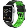 Mobigear Aero Armor Bracelet Silicone Apple Watch Fermeture boucle ardillon - 42/41/40/38 mm - Noir / Vert