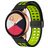 Mobigear Sport Plus Mag Bracelet Silicone Smartwatch Fermeture magnétique - Connexion universelle de 22 mm - Noir / Vert