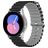 Mobigear Ocean Bracelet Silicone Smartwatch Fermeture boucle ardillon - Connexion universelle de 22 mm - Noir / Gris
