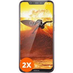 Mobigear Nokia 8.1 Verre trempé Protection d'écran - Compatible Coque (Lot de 2)