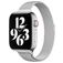 Mobigear Slim Loop Bracelet Milanais pour Apple Watch Fermeture magnétique - 49/46/45/44 mm - Argent