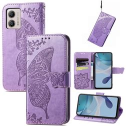 Mobigear Butterfly Housse Motorola Moto E13 Etui Porte-Monnaie - Violet