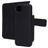 Mobiparts Housse iPhone 16e Etui avec Coque Détachable en Cuir Véritable Porte-Monnaie - Noir