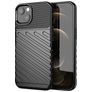 Mobigear Groove Coque iPhone 13 Mini Coque arrière en TPU Souple - Noir