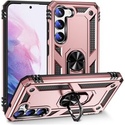 Mobigear Armor Ring Coque Samsung Galaxy S23 Plus Coque arrière Rigide Anti-Chocs avec Anneau-Support - Rose doré