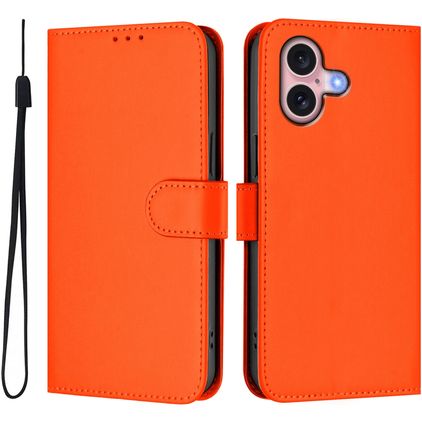 Mobigear Urban Wallet Housse iPhone 16 Etui Porte-Monnaie - Orange