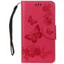 Mobigear Butterfly Housse Samsung Galaxy A8 (2018) Etui Porte-Monnaie - Rouge