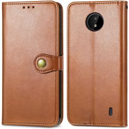 Mobigear Snap Button Housse Nokia G50 Etui Porte-Monnaie - Marron