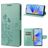 Mobigear Flowers Housse OPPO A17 Etui Porte-Monnaie - Vert