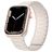 Mobigear Loop Mag Bracelet Silicone Apple Watch Fermeture magnétique - 42/41/40/38 mm - Lumière stellaire