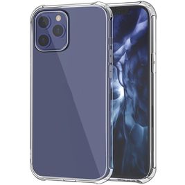 Mobigear Cushion Coque Transparente iPhone 12 Pro Max Coque arrière en TPU Souple Anti-Chocs - Transparent