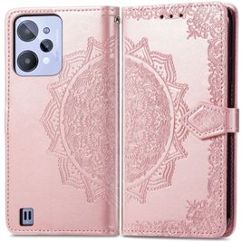 Mobigear Mandala Housse Realme C31 Etui Porte-Monnaie - Rose doré