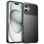 Mobigear Groove Coque iPhone 16 Plus Coque arrière en TPU Souple - Noir