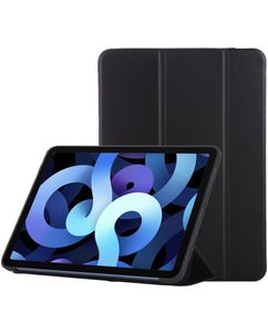 Mobigear Tri-Fold Gel Coque iPad Air 5 (2022) Etui en TPU,Similicuir - Noir