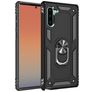 Mobigear Armor Ring Samsung Galaxy Note 10 Plastique rigide Coque arrière Antichoc avec bague de maintien - Noir