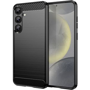 Mobigear Brushed Slim Coque Samsung Galaxy S25 Plus Coque arrière en TPU Souple - Noir
