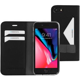Mobiparts Classic Wallet Housse iPhone SE (2020) Etui Porte-Monnaie - Noir