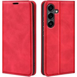 Mobigear Retro Slim Samsung Galaxy S25 FE Étui Portefeuille - Rouge