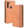 Mobigear Sensation Housse Motorola Moto G8 Power Etui Porte-Monnaie - Cognac