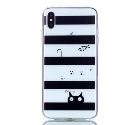 Mobigear Design Coque iPhone XS Max Coque arrière en TPU Souple - Chat