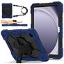 Mobigear SureGrip Xtreme Coque Samsung Galaxy Tab A9 Plus (2023) Coque arrière en Plastique rigide,Silicone + Bandoulière + Support Amovible - Bleu